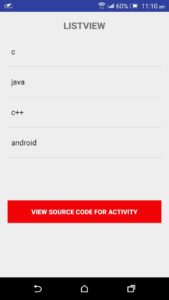 Android Listview Example