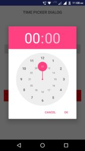 Android Time picker java snippet code download