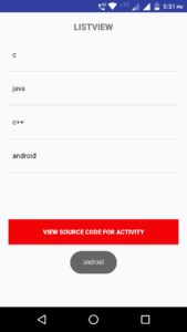 Android Listview Example