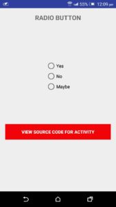 Android Radio button snippet java code download