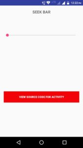 Android Seekbar code example