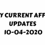 Day wise current affairs april 2020