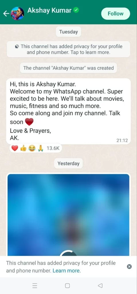 WhatsApp channel feature rolled in india